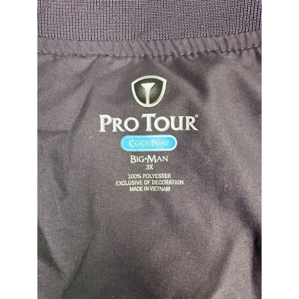 Pro Tour CoolPlay Big Man 3X Black Golf Windbreaker Pullover V-Neck